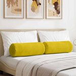 vidaXL Coussins d'accent 2 Pièces Jaune Ø 25 x 70 cm