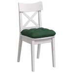 vidaXL Coussins de siège 4 Pièces Vert foncé 40 x 40 cm