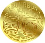 Pièce de monnaie en Or 50 Cents g 0.031 (1/1000 oz) Millésime 2026 Gold Gift BOURBON