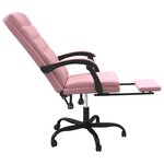 vidaXL Fauteuil inclinable de bureau Rose Velours