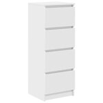 vidaXL Buffet blanc 37 5x35x99 cm bois d'ingénierie