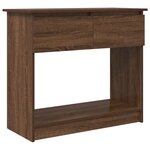 vidaXL Table console avec tiroirs chêne marron 85 5x38 5x74 5 cm