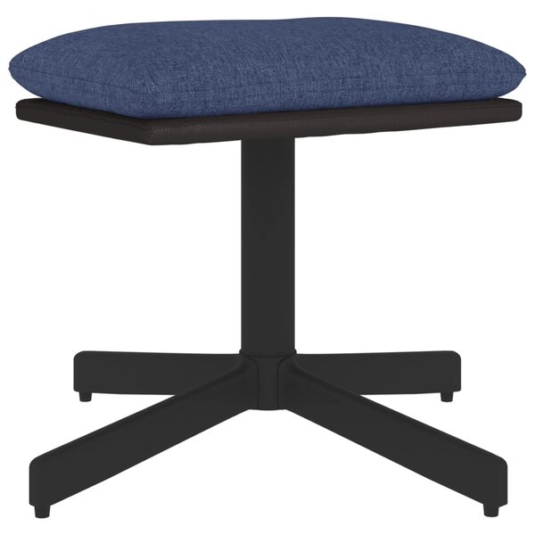 vidaXL Repose-pied Bleu 60x60x36 cm Tissu et similicuir