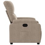 vidaXL Fauteuil inclinable taupe tissu microfibre