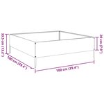 vidaXL Lit surélevé de jardin anthracite 100x100x33 5 cm acier