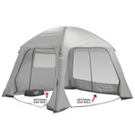 Bo-Camp Paroi latérale avec porte et fenêtre de tente Air Gazebo Gris