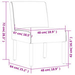 vidaXL Fauteuil sans accoudoirs noir tissu