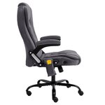 vidaXL Chaise de bureau de massage Gris foncé Velours