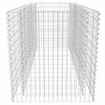 vidaXL Lit surélevé à gabion Acier 180 x 90 x 100 cm Argenté