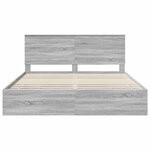 vidaXL Cadre de lit Gris Sonoma 180 x 200 cm Bois Ingénierie
