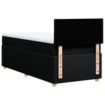 vidaXL Sommier à lattes de lit avec matelas Noir 100x200 cm Tissu