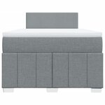 vidaXL Sommier à lattes de lit avec matelas Gris clair 120x200cm Tissu