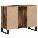 vidaXL Cabinet de salle de bain avec porte Bois ancien 80 x 33 x 60 cm