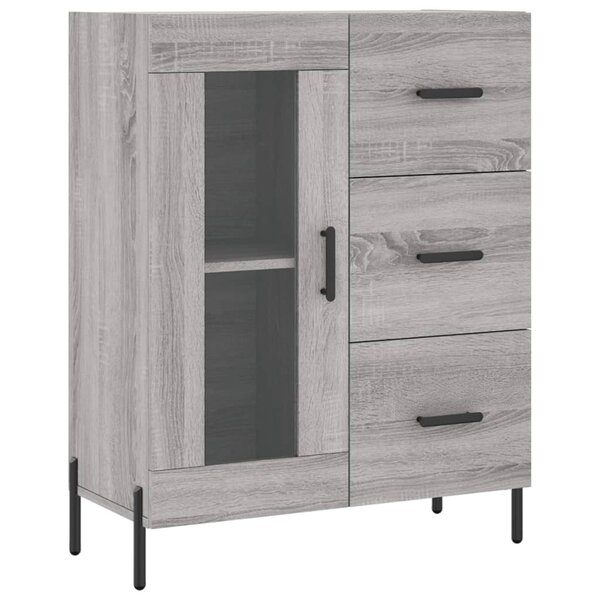vidaXL Buffet sonoma gris 69 5x34x90 cm bois d'ingénierie