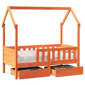 vidaXL Cadre de lit enfant avec tiroirs sans matelas 70x140 cm bois