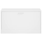 vidaXL Banc à chaussures Blanc brillant 80x24x45 cm Bois d'ingénierie