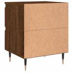 vidaXL Tables de chevet 2 Pièces chêne marron 40x35x50 cm bois ingénierie
