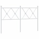 vidaXL Tête de lit métal blanc 140 cm