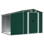 vidaXL Abri de jardin vert 277x192 5x179 cm acier galvanisé