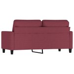 vidaXL Canapé à 2 places Rouge bordeaux 140 cm Tissu