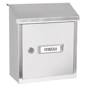 Boîte aux lettres en acier inoxydable porte  mur et portail. V4097  Fente de 23 x 4 cm