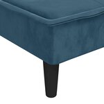 vidaXL Chaise longue bleu velours