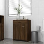 vidaXL Armoire de bain Chêne marron 60x33x80 cm Bois d'ingénierie