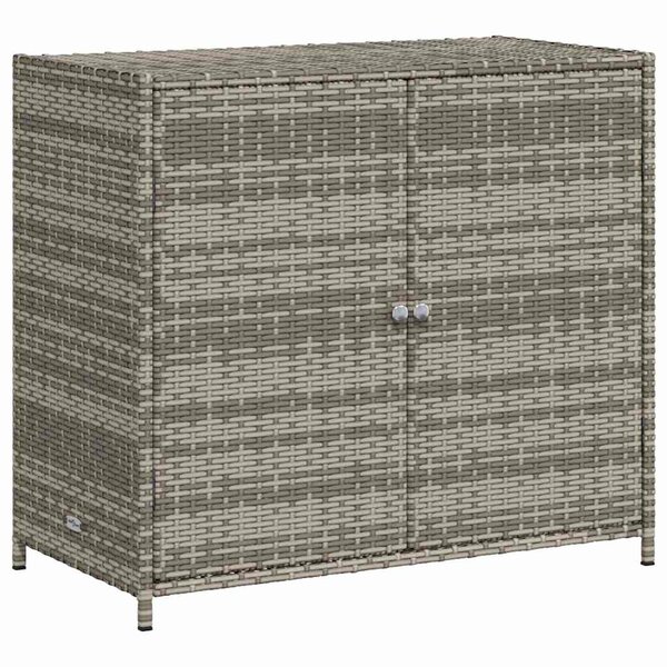 vidaXL Armoire de rangement de jardin gris 83x45x76 cm résine tressée