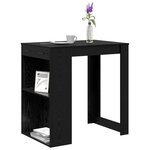 vidaXL Table de bar Chêne noir 102 x 70 x 103 5 cm Bois d'ingénierie