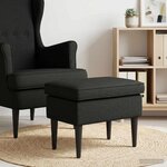 vidaXL Pouf Noir 55 x 35 x 41 cm Tissu