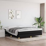 vidaXL Cadre de lit sans matelas noir 180x200 cm tissu