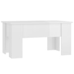 vidaXL Table basse blanc brillant 79x49x41 cm bois d'ingénierie