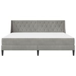 vidaXL Cadre de lit avec matelas Gris clair 200 x 200 cm Velours