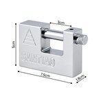 Cadenas monobloc renforcé en acier trempé pour box  conteneurs  portail