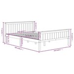 vidaXL Cadre de lit Marron foncé Bois de pin massif 160x200 cm