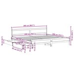 vidaXL Cadre de lit sans matelas 200x200 cm bois massif de pin