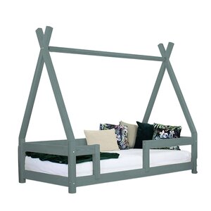 Lit cabane enfant NAKANA 90 x 190 vert sauge