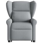 vidaXL Fauteuil de massage inclinable Gris clair Tissu