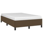 vidaXL Cadre de lit sans matelas marron foncé 120x190 cm tissu