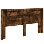 vidaXL Tête de lit Chêne fumé 180 x 16 5 x 103 5 cm Bois d'ingénierie