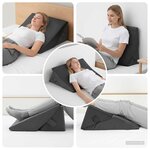 vidaXL Coussin en coin Autre Gris 55 x 55 x 26 cm