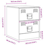 vidaXL Tables de chevet 2 Pièces rose 34 5x39x44 cm acier