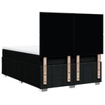 vidaXL Sommier à lattes de lit avec matelas Noir 140x190 cm Tissu