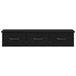 vidaXL Armoire murale chêne noir 88x26x18 5 cm bois d'ingénierie