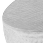 vidaXL Table basse martelée Argenté 100x50x28 cm Aluminium