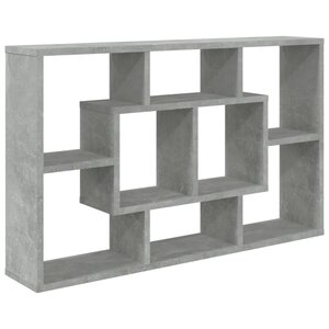 vidaXL Étagère murale Gris béton 85x16x52 5 cm Bois d'ingénierie