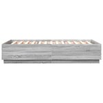 vidaXL Cadre de lit sans matelas sonoma gris 150x200 cm