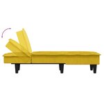 vidaXL Chaise longue jaune velours
