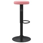 vidaXL Tabourets de bar lot de 2 rose velours