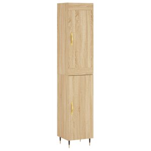 vidaXL Buffet haut Chêne sonoma 34 5x34x180 cm Bois d'ingénierie